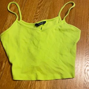 neon green tank top